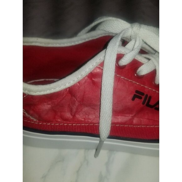 womens fila sneakers size 6.5 Red Synthetic  Material ‎ On The Outside. Rare! - Picture 4 of 12